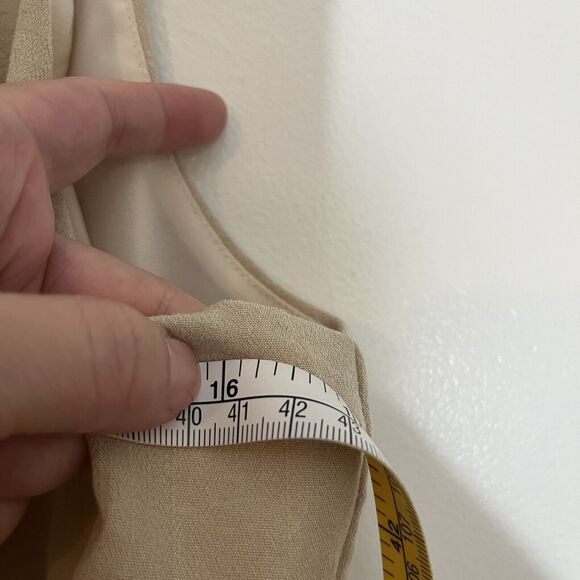 Kourt Dress Sz S Tan Beige Mini Bodycon Cut Out Midriff Sleeveless Tank Short - Picture 7 of 8